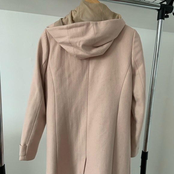 J. Crew Factory Wool Toggle Coat with hood in Warm Almond Size 4 - Picture 3 of 3